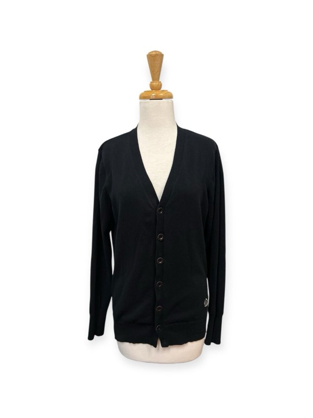 Diesel Black Womens Cardigan Size S Small Button Front